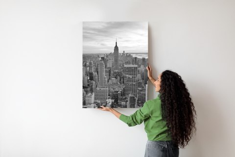 Plakat Empire State Building Czarno Biały Krajobraz