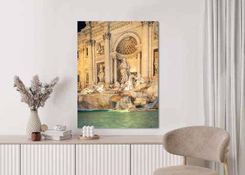 Plakat Fontanna Di Trevi W Rzymie Nocą