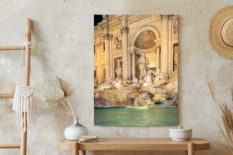 Plakat Fontanna Di Trevi W Rzymie Nocą