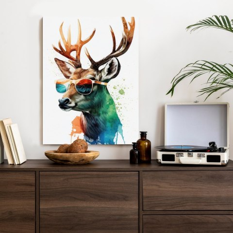 Plakat Jeleń W Okularach Przeciwsłonecznych