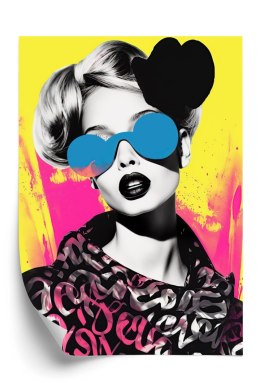 Plakat Kobieta W Okularach Przeciwsłonecznych