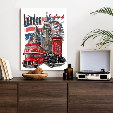 Plakat Londyn I Słynne Atrakcje Turystyczne