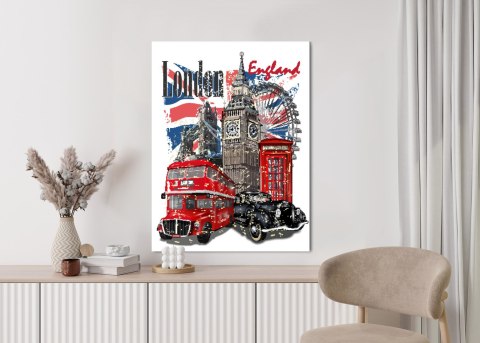 Plakat Londyn I Słynne Atrakcje Turystyczne