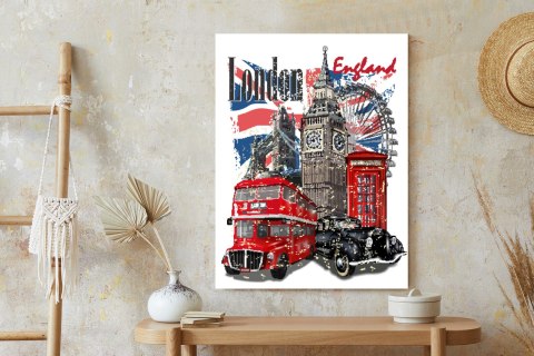 Plakat Londyn I Słynne Atrakcje Turystyczne