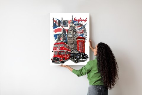 Plakat Londyn I Słynne Atrakcje Turystyczne