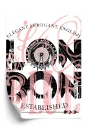 Plakat Londyn Typografia Na Białym Tle