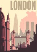 Plakat Londyn W Stylu Retro Ilustracja