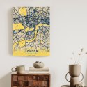 Plakat Londyn Żółta Mapa Miasta