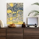 Plakat Londyn Żółta Mapa Miasta