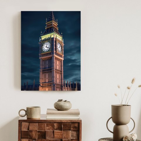 Plakat Londyński Big Ben Nocą