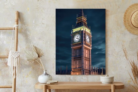 Plakat Londyński Big Ben Nocą