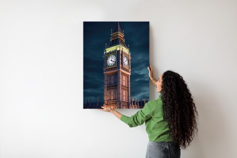 Plakat Londyński Big Ben Nocą