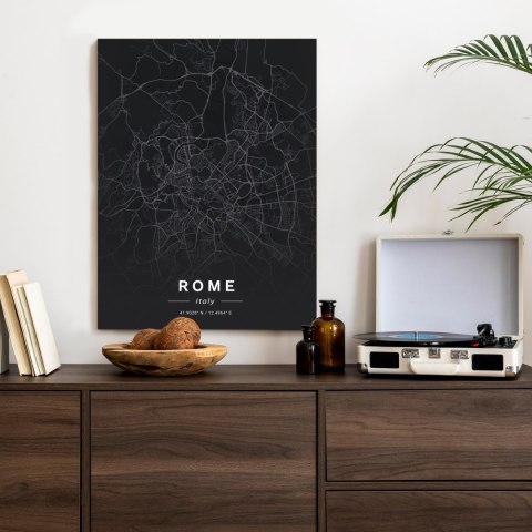 Plakat Mapa Rzymu W Minimalistycznym Stylu