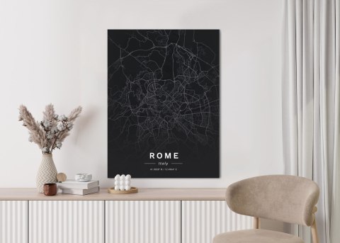 Plakat Mapa Rzymu W Minimalistycznym Stylu