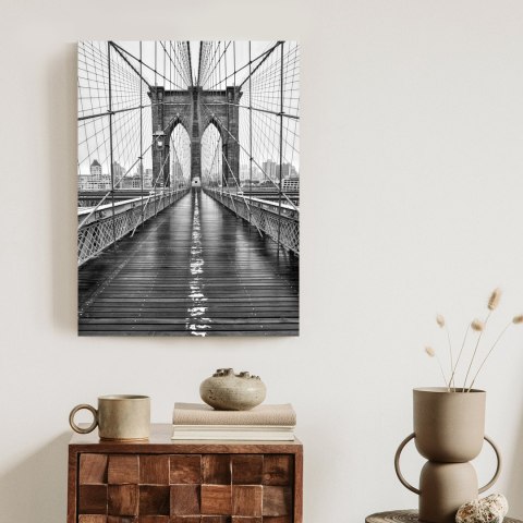 Plakat Most Brookliński W Czarno Białych Barwach
