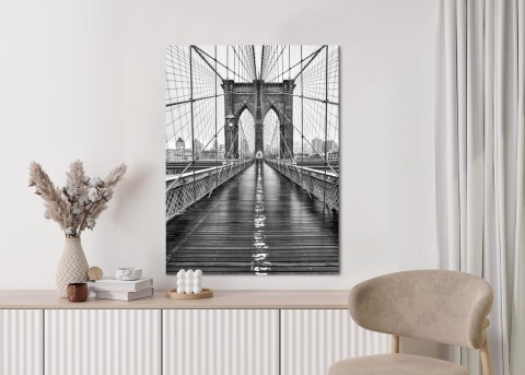 Plakat Most Brookliński W Czarno Białych Barwach