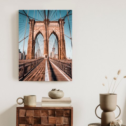 Plakat Most Brookliński Z Błękitnym Niebem W Tle