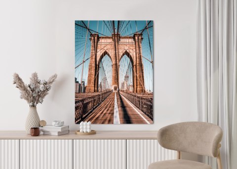 Plakat Most Brookliński Z Błękitnym Niebem W Tle