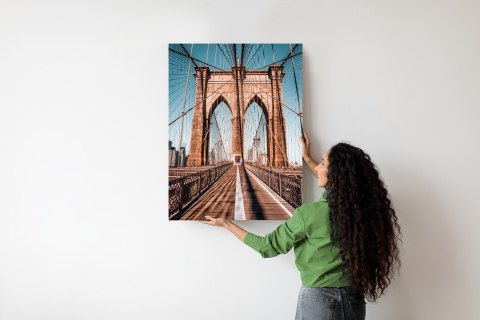 Plakat Most Brookliński Z Błękitnym Niebem W Tle