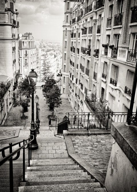 Plakat Niesamowite Ulice Paryża - Fotografia Czarno-Biała