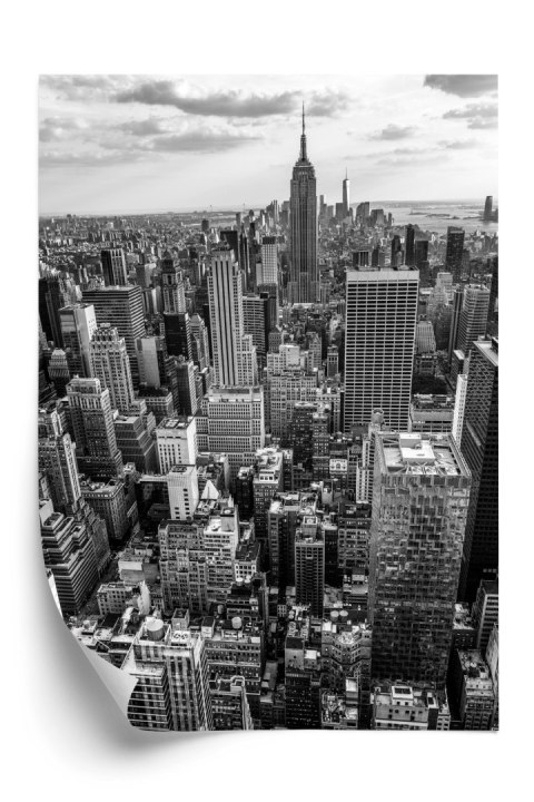 Plakat Nowy Jork Czarno Biały Widok Na Wieżowce
