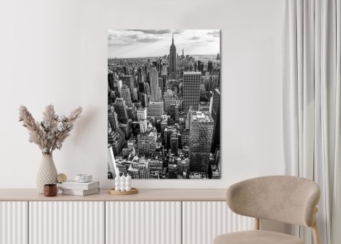 Plakat Nowy Jork Czarno Biały Widok Na Wieżowce
