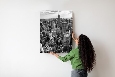 Plakat Nowy Jork Czarno Biały Widok Na Wieżowce