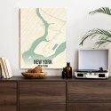 Plakat Nowy Jork Mapa W Stylu Retro