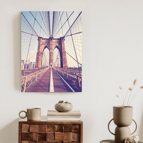 Plakat Nyc Brooklyn Bridge W Stylu Retro