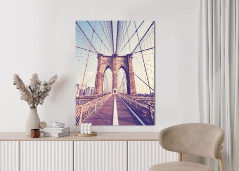 Plakat Nyc Brooklyn Bridge W Stylu Retro