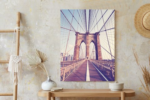 Plakat Nyc Brooklyn Bridge W Stylu Retro