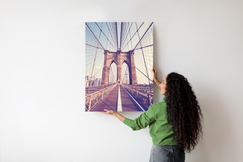 Plakat Nyc Brooklyn Bridge W Stylu Retro