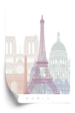 Plakat Paryż - Grafika Pastelowa