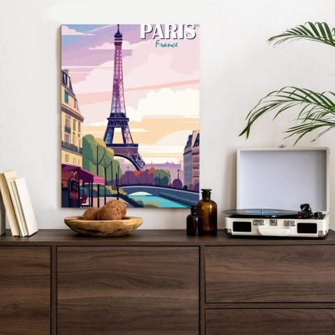 Plakat Paryż Wieża Eiffla Nad Sekwaną