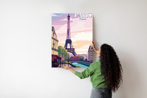 Plakat Paryż Wieża Eiffla Nad Sekwaną