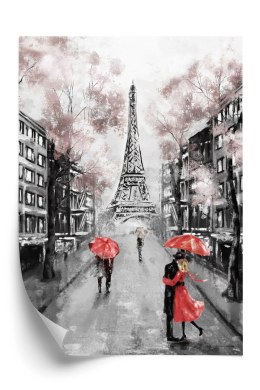 Plakat Spacer Po Polach Elizejskich W Deszczowy Dzień