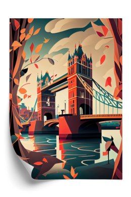 Plakat Tower Bridge Abstrakcyjna Ilustracja