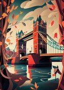 Plakat Tower Bridge Abstrakcyjna Ilustracja