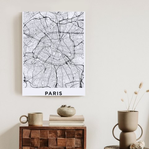 Plakat Ulice Paryża Z Lotu Ptaka - Plan