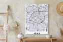 Plakat Ulice Paryża Z Lotu Ptaka - Plan