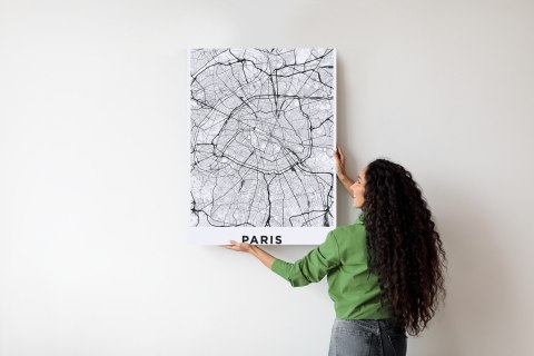 Plakat Ulice Paryża Z Lotu Ptaka - Plan