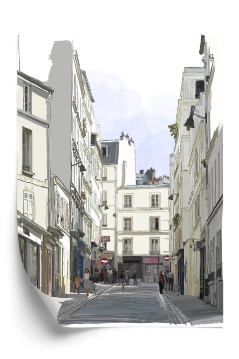 Plakat Uliczka Przy Montmartre W Paryżu