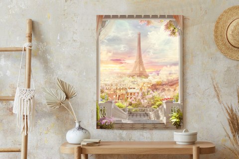 Plakat Widok Z Tarasu Na Malowniczy Paryż