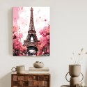 Plakat Wieża Eiffla - Akwarela W Odcieniach Różu