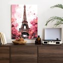 Plakat Wieża Eiffla - Akwarela W Odcieniach Różu