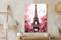 Plakat Wieża Eiffla - Akwarela W Odcieniach Różu