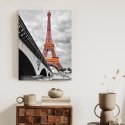 Plakat Wieża Eiffla Monochromatycznie I Czerwono