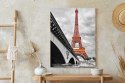 Plakat Wieża Eiffla Monochromatycznie I Czerwono