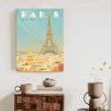 Plakat Wieża Eiffla Ponad Domami Paryża