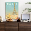 Plakat Wieża Eiffla Ponad Domami Paryża